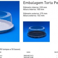 Z-50M Embal. Torta Peq. Mdia - Cristal
          (BASE - branca ou preta)