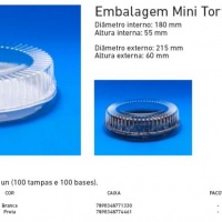 Z-32B Embal. Mini Torta Baixa Cristal
          (BASE - branca ou preta)