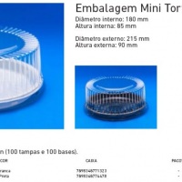 Z-32M Embal. Mini Torta Mdia Cristal
          (BASE - branca ou preta)