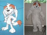 Mascote Grupo Malba Wcken -Cachorro Branco- Caldas Novas - GO