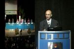 Mestre de cerimônias em evento internacional na UFSC