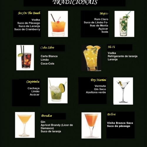 TRADICIONAIS - Valter Drinks, Barmans e Bartenders para seu evento
