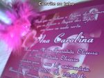 Convite 15 anos - Tubete com marab/plumas, convite 10x15 personalizado: