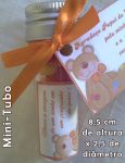 Tubete Urso. Com adesivo e tag.