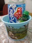 Balde de picoca, Em qualquer tema.Com pipoquinha e refri - kit cineminha. Embalado e com laço