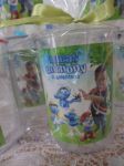 Caneca acrílica, 350ml com adesivo, Smurfs
