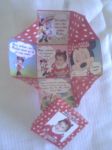 Convite Caixinha Surpresa Minnie Mouse - Confeccionado em qualquer tema - arte 100% personalizada. Fechada 5x5x5cm. Aberta 15x15x15cm. Qualidade fotográfica.
