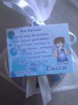 Latinha Personalizada Batizado com mini terço.