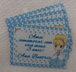 Tags para lembrancinhas Cinderela Cute