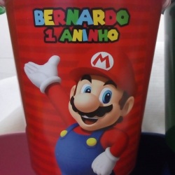 Balde de pipoca 1 litro, Super Mário.