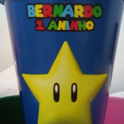 Balde de pipoca 1 litro, Super Mário e sua turma.