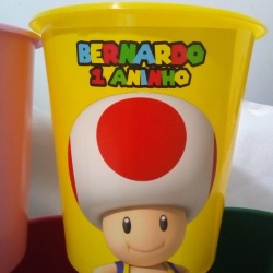 Balde de pipoca 1 litro, Super Mário e sua turma.