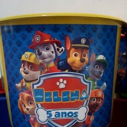 Balde de pipoca Patrulha Canina.