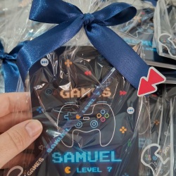 Bloquinho com lpis personalizado tema Games - jogos.