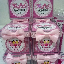 Caixinha Pantera Cor de Rosa