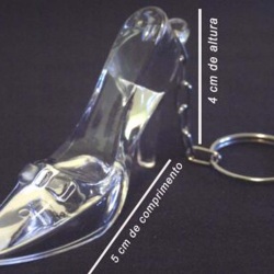 Chaveiro acrílico sapatinho de cristal